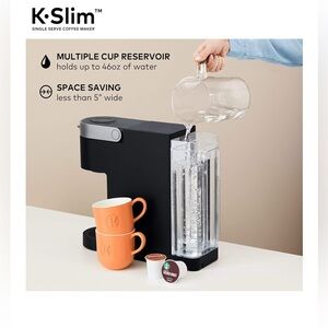 Keurig K-Slim Coffee Maker in Black and Silver